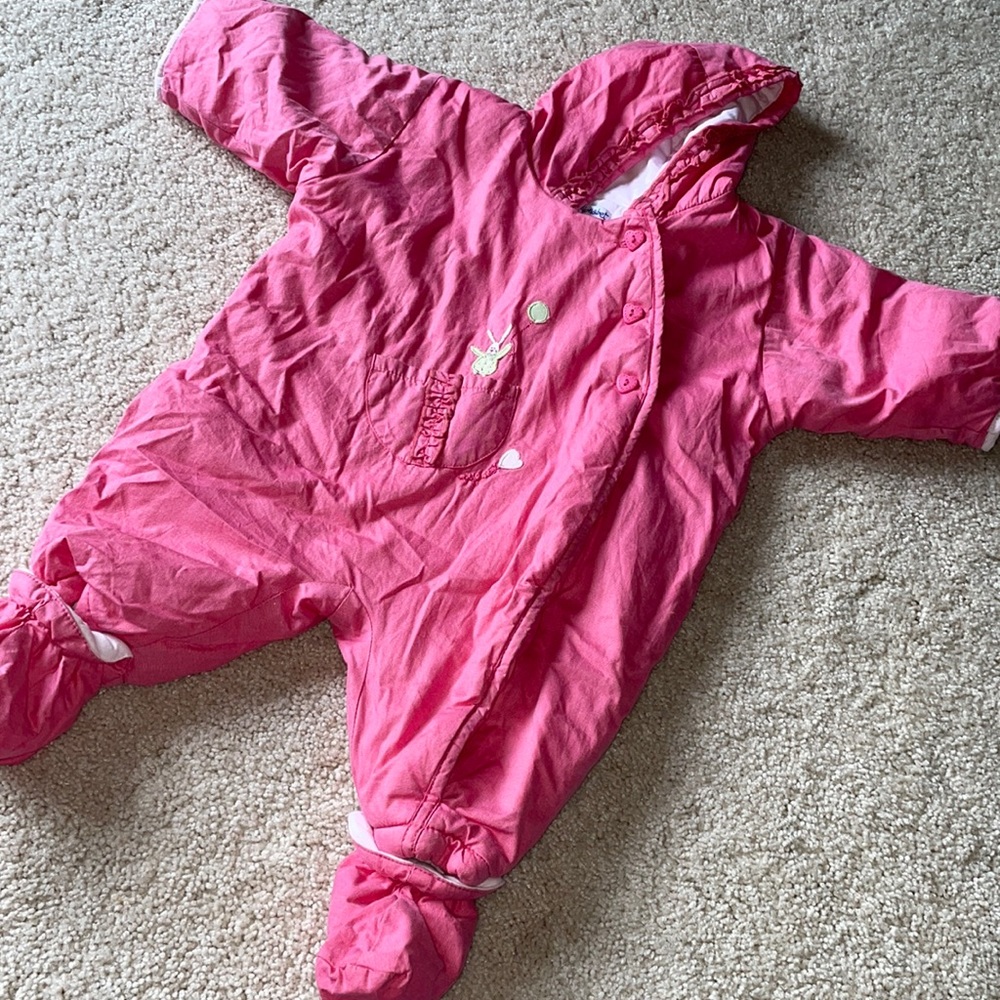 Baby 6 Months Alphabet Snowsuit with booties